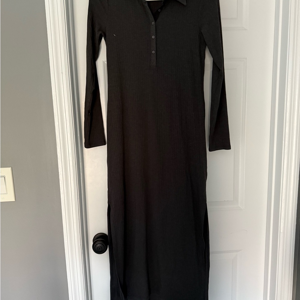 Aerie Black Long Sleeve Dress